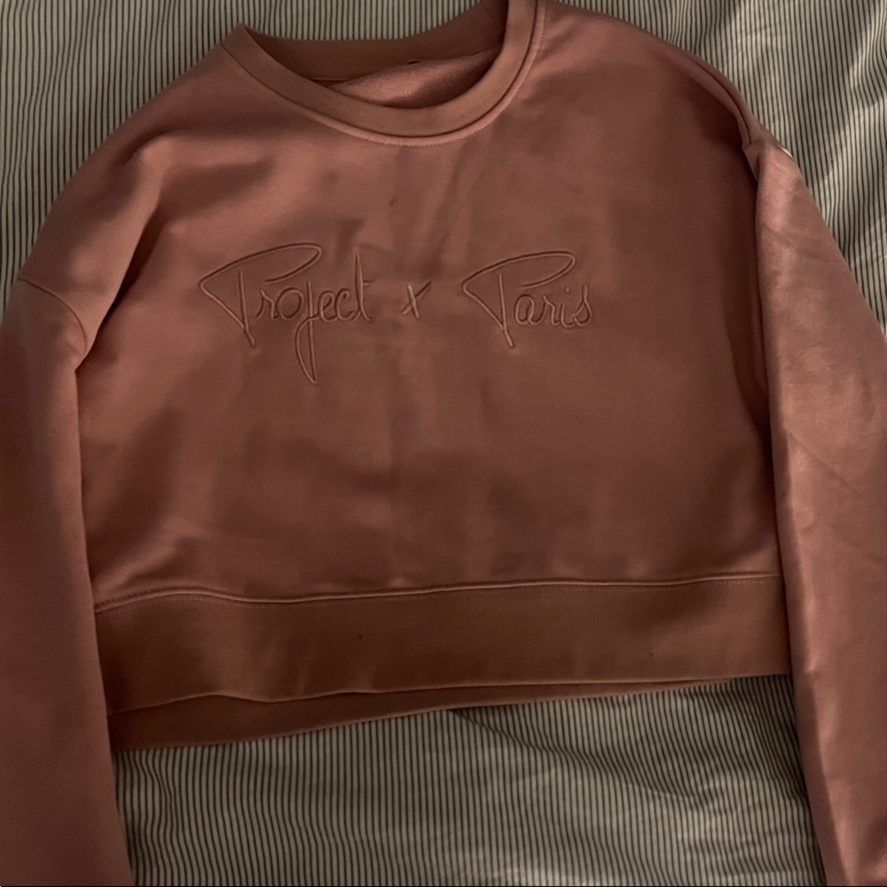 Project X Paris Pink Cropped Sweatshirt